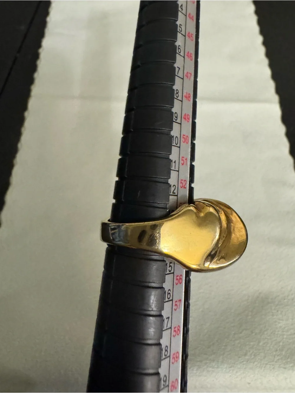 Gold Tone Stainless Steel Twisted Dome Women's Ring 6.5